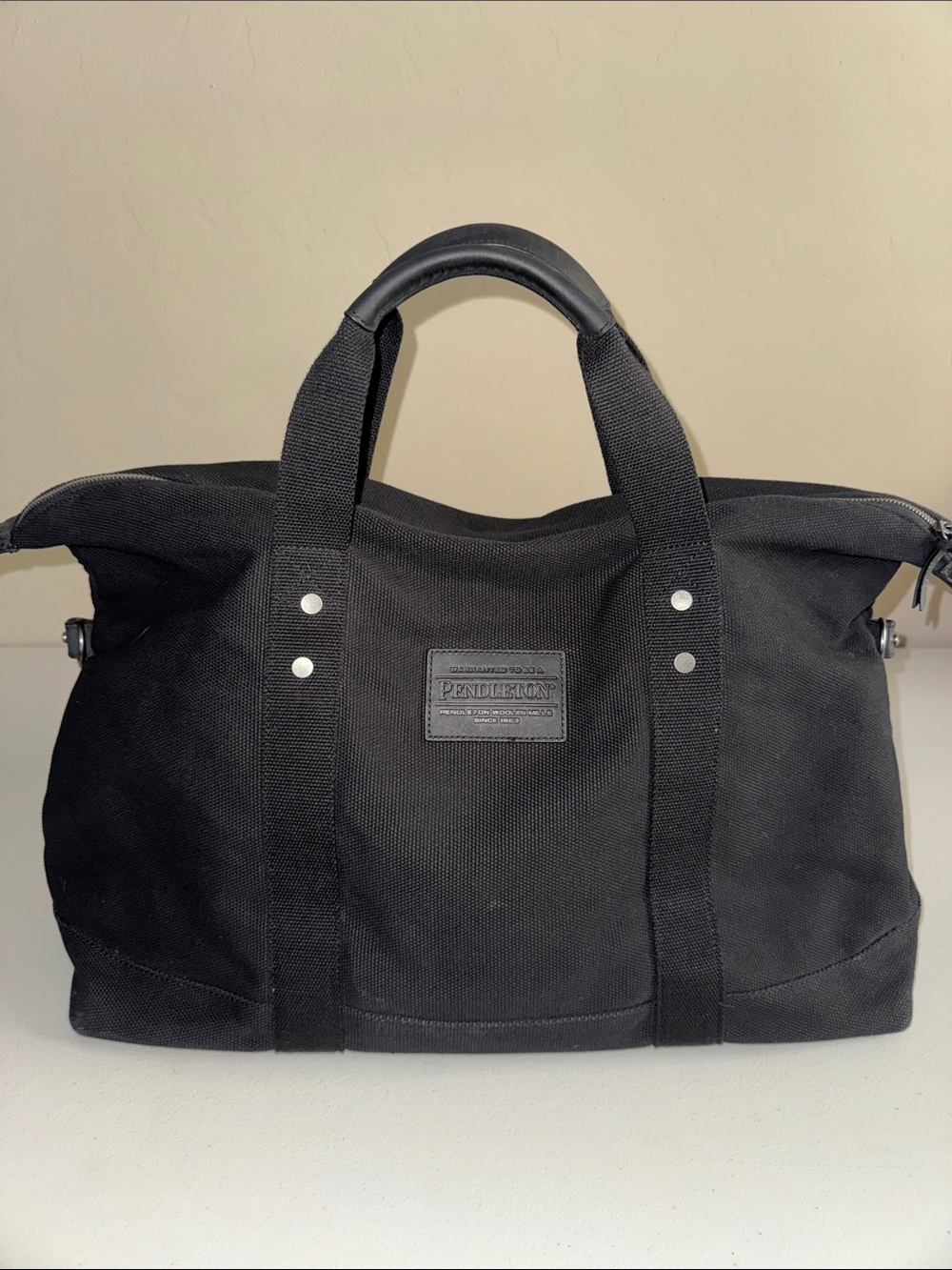 Pendleton Black Canvas Duffel - Men's Travel Bag